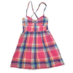 Abercrombie & Fitch Plaid Criss Cross Dress